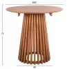 DINING TABLE ROUND FRANTZ  SOLID MINDI WOOD IN NATURAL COLOR Φ80X75Hcm