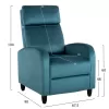 ARMCHAIR RELAX HIBER  PETROL BLUE VELVET 67,5x90x104Hcm.