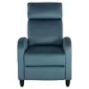 ARMCHAIR RELAX HIBER  PETROL BLUE VELVET 67,5x90x104Hcm.