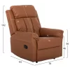 ARMCHAIR MASSAGE HAPPER  BROWN PU LEATHER 76x94x102Hcm.