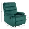 ARMCHAIR RELAX YASUMU  CYPRESS GREEN VELVET 80x93x100Hcm.