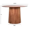 DINING TABLE ROUND GROOT  SOLID ACACIA WOOD IN NATURAL D120x79Hcm.