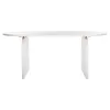 DINING TABLE OVAL HONKY  SOLID MANGO WOOD IN WHITE 180,5x90,5x76Hcm.