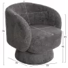 ARMCHAIR SWIVEL KARLEN  GREY BOUCLE FABRIC 78x81x77Hcm.