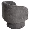 ARMCHAIR SWIVEL KARLEN  GREY BOUCLE FABRIC 78x81x77Hcm.