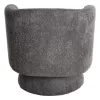 ARMCHAIR SWIVEL KARLEN  GREY BOUCLE FABRIC 78x81x77Hcm.