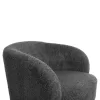 ARMCHAIR SWIVEL KARLEN  GREY BOUCLE FABRIC 78x81x77Hcm.