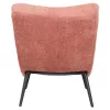 ARMCHAIR BRYM  PINK BOUCLE FABRIC-BLACK WOODEN LEGS 97x80x100Hcm.