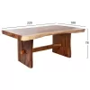 DINING TABLE ULYSES  SOLID SUAR WOOD IN NATURAL COLORING-9cm THICK TOP 250x90x78Hcm.