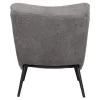 ARMCHAIR BRYM  GREY BOUCLE FABRIC-BLACK WOODEN LEGS 97x80x100Hcm.