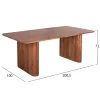 DINING TABLE GROOT  SOLID ACACIA WOOD IN NATURAL 200,5x100x72Hcm.