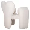 DINING ARMCHAIR HARTT  WHITE TEDDY FABRIC 84x74x87Hcm.