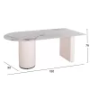 DINING TABLE CERAMUS  CERAMIC TABLETOP 12mm IN WHITE MARBLE COLOR-MDF LEGS WHITE 180x90x76Hcm.