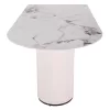 DINING TABLE CERAMUS  CERAMIC TABLETOP 12mm IN WHITE MARBLE COLOR-MDF LEGS WHITE 180x90x76Hcm.