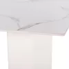 DINING TABLE CERAMUS  CERAMIC TABLETOP 12mm IN WHITE MARBLE COLOR-MDF LEGS WHITE 180x90x76Hcm.