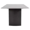 DINING TABLE HEFF  CERAMIC 12mmTOP IN BLACK MARBLE-MDF FRAME-FBLACK METAL LEGS 200x100x76Hcm.