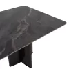 DINING TABLE HEFF  CERAMIC 12mmTOP IN BLACK MARBLE-MDF FRAME-FBLACK METAL LEGS 200x100x76Hcm.