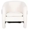 ARMCHAIR DOPER  BOUCLE FABRIC WHITE-GREY 68x72x76Hcm.