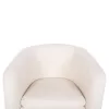 ARMCHAIR DOPER  BOUCLE FABRIC WHITE-GREY 68x72x76Hcm.