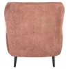 ARMCHAIR KRYLY  PINK BOUCLE FABRIC-BLACK WOODEN LEGS 83x87x89Hcm.