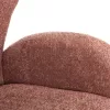 ARMCHAIR KRYLY  PINK BOUCLE FABRIC-BLACK WOODEN LEGS 83x87x89Hcm.