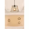 Ceiling light PWL-1114 Ε27 black-beige 30x54cm