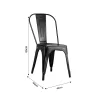 Chair Utopia metal black matte 44x44x85cm