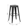 Bar stool Utopia metal black matte 42x42x76cm