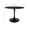 Dining table Balou I MDF marble black D120x75cm