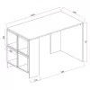 MELAMINE OFFICE WITH REMOVABLE SHELVES KAIRO  GRAY 120x64x74,2Υ cm.