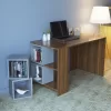 MELAMINE OFFICE WITH REMOVABLE SHELVES KAIRO  GRAY 120x64x74,2Υ cm.