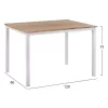 DINING TABLE GOOSE  SONAMA MDF-WHITE METAL LEGS 120X80Χ75Hcm.