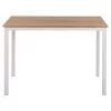 DINING TABLE GOOSE  SONAMA MDF-WHITE METAL LEGS 120X80Χ75Hcm.