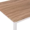 DINING TABLE GOOSE  SONAMA MDF-WHITE METAL LEGS 120X80Χ75Hcm.