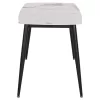 DINING TABLE RAVEN  CERAMIC TOP IN WHITE MARBLE-BLACK METAL LEGS 117,5x67,5x76Hcm.