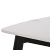 DINING TABLE RAVEN  CERAMIC TOP IN WHITE MARBLE-BLACK METAL LEGS 117,5x67,5x76Hcm.