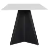 DINING TABLE POSE  BLACK METAL LEGS-WHITE CERAMIC TOP 160x90x76Hcm.