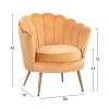 Armchair Coquille, velvet gold 80x78x85cm