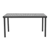 Dining table Naoki-Kliton A set of 5 black metal and anthracite aluminum 150x80x74cm