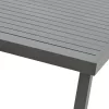 Dining table Naoki-Kliton A set of 5 black metal and anthracite aluminum 150x80x74cm