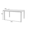 Dining table Moly-Kliton A set of 7 aluminum and anthracite textilene 150x80x74cm