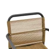 Dining table Clutch -Kliton A set of 5 anthracite aluminum and pe rattan in a natural shade150x80x74cm