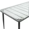 Naoki table metal black-pe gray-glass 160x90x78cm