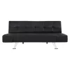 Sofa/Bed  Thom with folding arms Black PU 189x93x82 cm