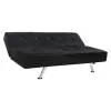 Sofa/Bed  Thom with folding arms Black PU 189x93x82 cm