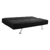 Sofa/Bed  Thom with folding arms Black PU 189x93x82 cm