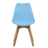 Chair Vegas  wooden legs-sky blue seat 47X56,6X82 cm