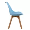 Chair Vegas  wooden legs-sky blue seat 47X56,6X82 cm