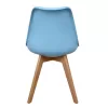 Chair Vegas  wooden legs-sky blue seat 47X56,6X82 cm