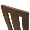 Chair Wooden solid  Walnut color with beige fabric